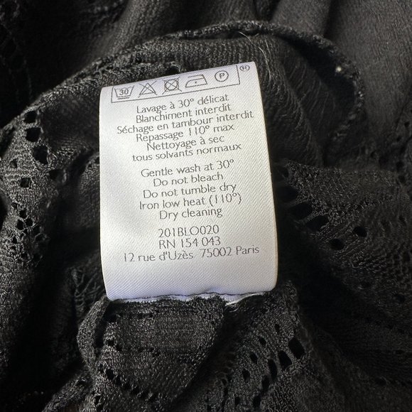 Sézane Bacall blouse in black ~ size 40, pre-owned! - Picture 8 of 12